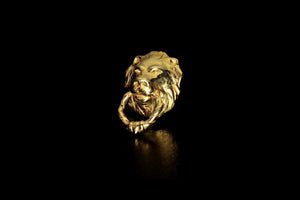 Mr White Lion Lapel Pin in 10k Gold
