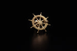 Mr White Ship Wheel Gold Lapel pin 10k