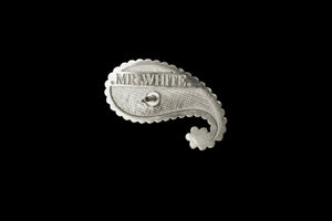 Mr White Paisley Lapel pin 925 Silver