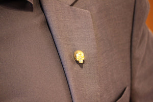 Mr White Skull Gold Lapel Pin